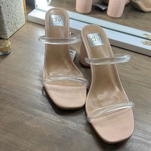NWF Dolce Vita blush pink/nude/clear heels - size 9.5